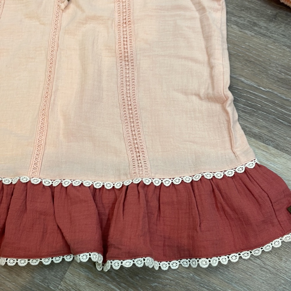 Matilda Jane Call Me Cute Peasant Top Peach Pink Cotton Size Small - Picture 7 of 11